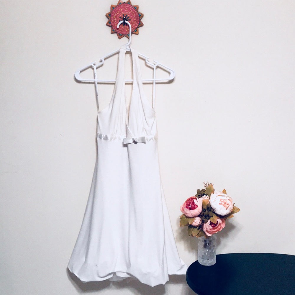 Off white halter dress